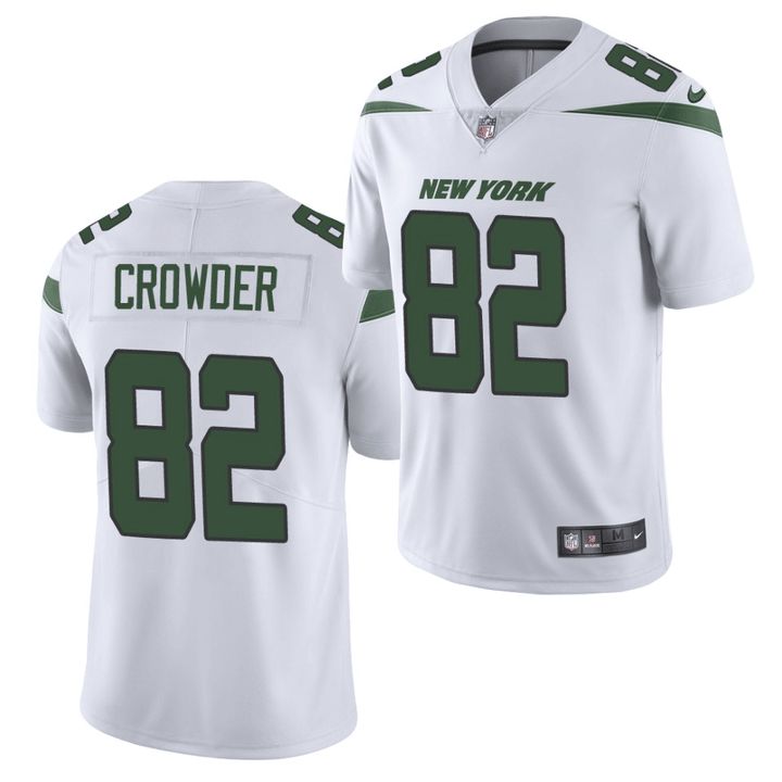Men New York Jets 82 Jamison Crowder Nike White Vapor Limited NFL Jersey